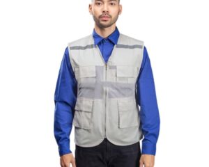 Áo gile bảo hộ ghi xám