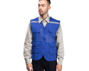 Áo gile bảo hộ phản quang xanh